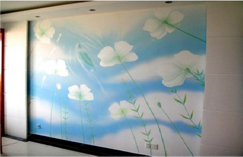 坡头画墙绘怎么画好白云的蓬松感?