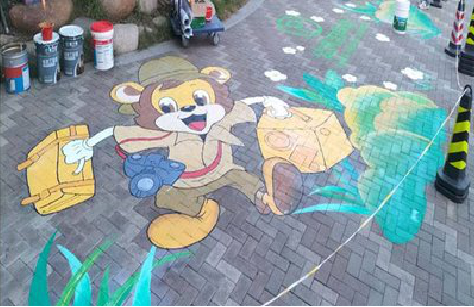  坡头夏季画地面彩绘会遇到的问题