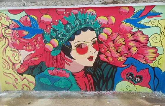  坡头墙体彩绘-网红墙