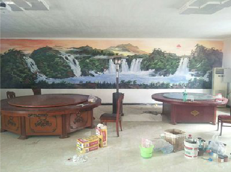  坡头墙绘-写实风景