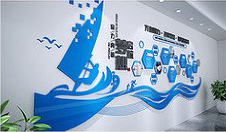  坡头海浪主题文化墙如何设计？