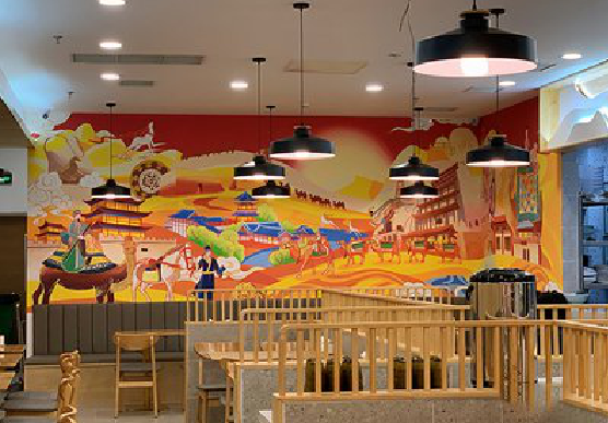  坡头商业空间彩绘介绍。