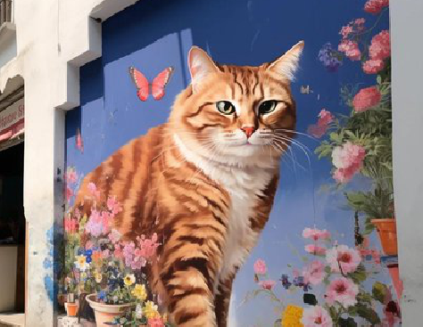 坡头自己绘制有个性的手绘墙