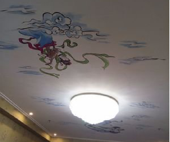 坡头如何快速绘制天花板上的手绘墙?