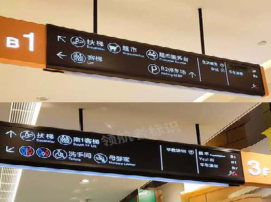 坡头如何通过商场标识牌引导客流分布?