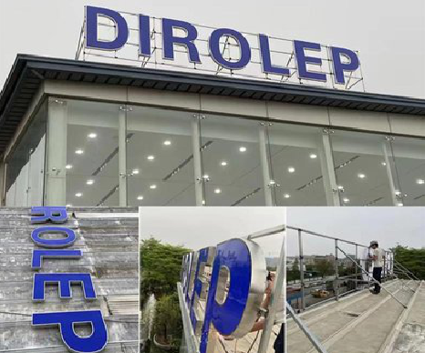  坡头楼顶发光字安装的注意事项。